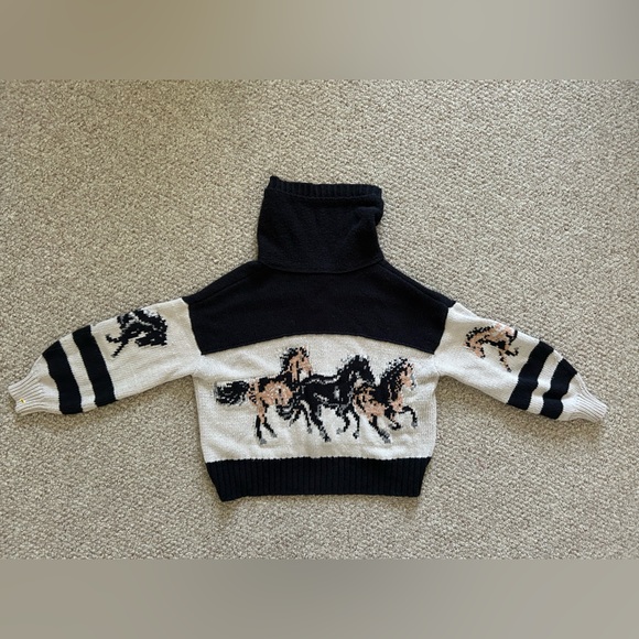 Anthropologie Pilcro Horse Graphic Cardigan Sweater Rare Find Size M - Picture 8 of 12